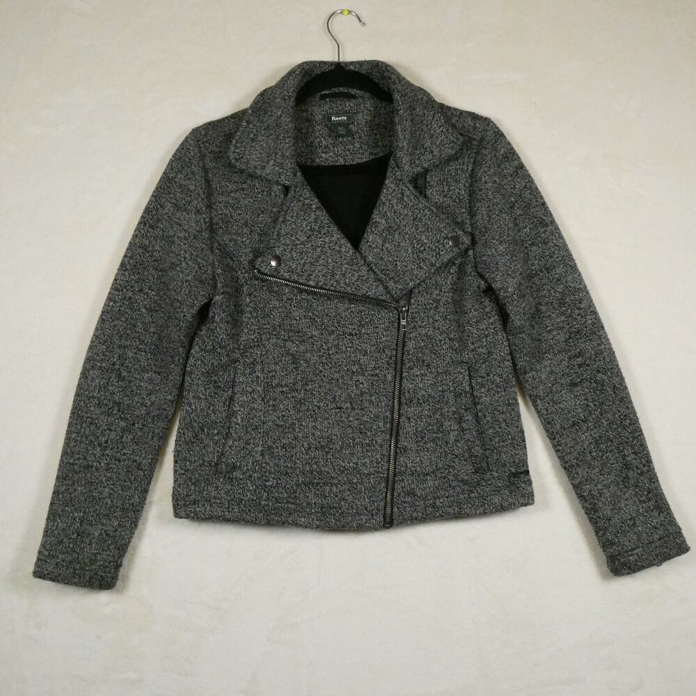 Roots Canada Knit Motorcycle Jacket Size S Bikercore Whimsigoth